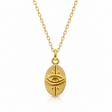 Nazar Kette 925 Silber vergoldet – Evil Eye Medaillon Halskette