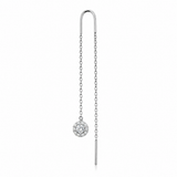 Ohrstecker Chain mit Zirkonia 925 Silber 