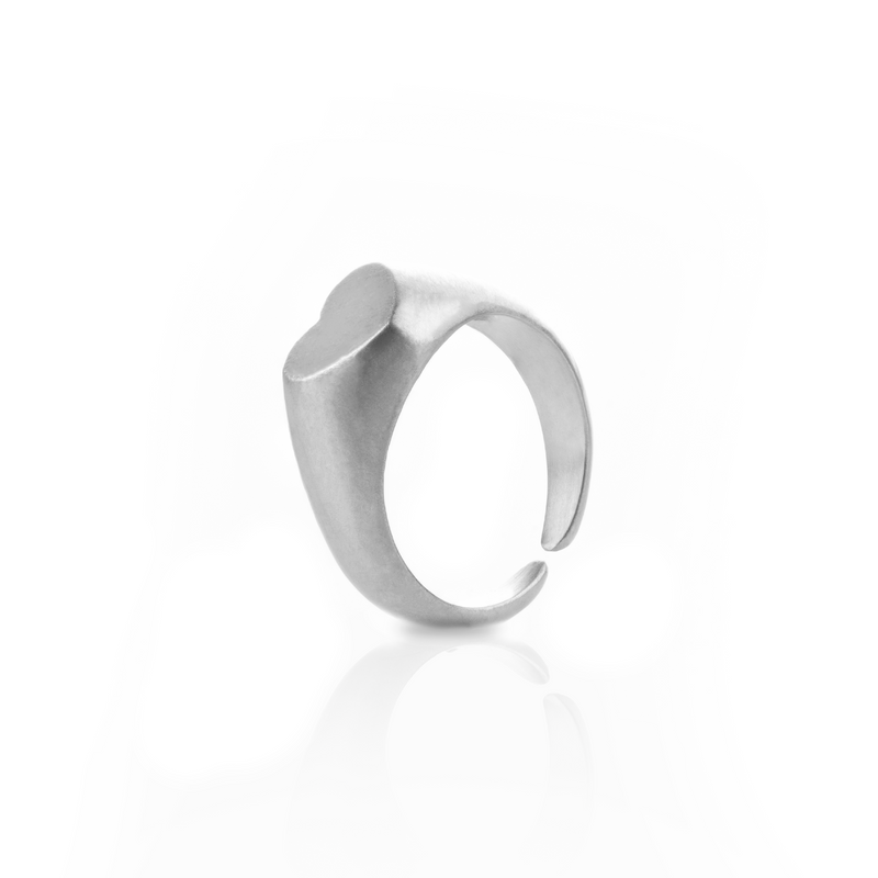 Herz Siegelring | Bold Heart Ring | 925 Silber
