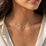 Sternkette_und_Layering_kette_vergoldet_an_Frau