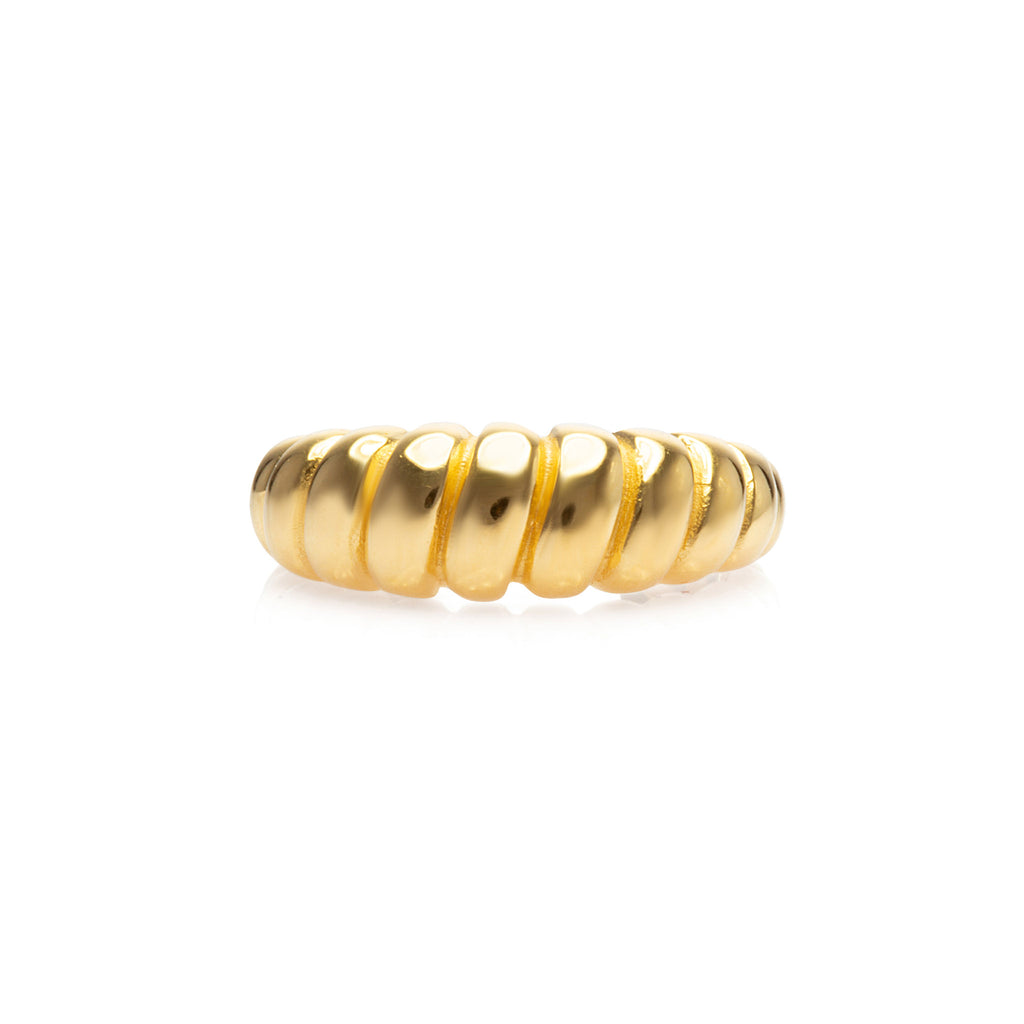 Ring „Wave“ aus 925 Silber – geschwungener Ring vergoldet oder rhodiniert