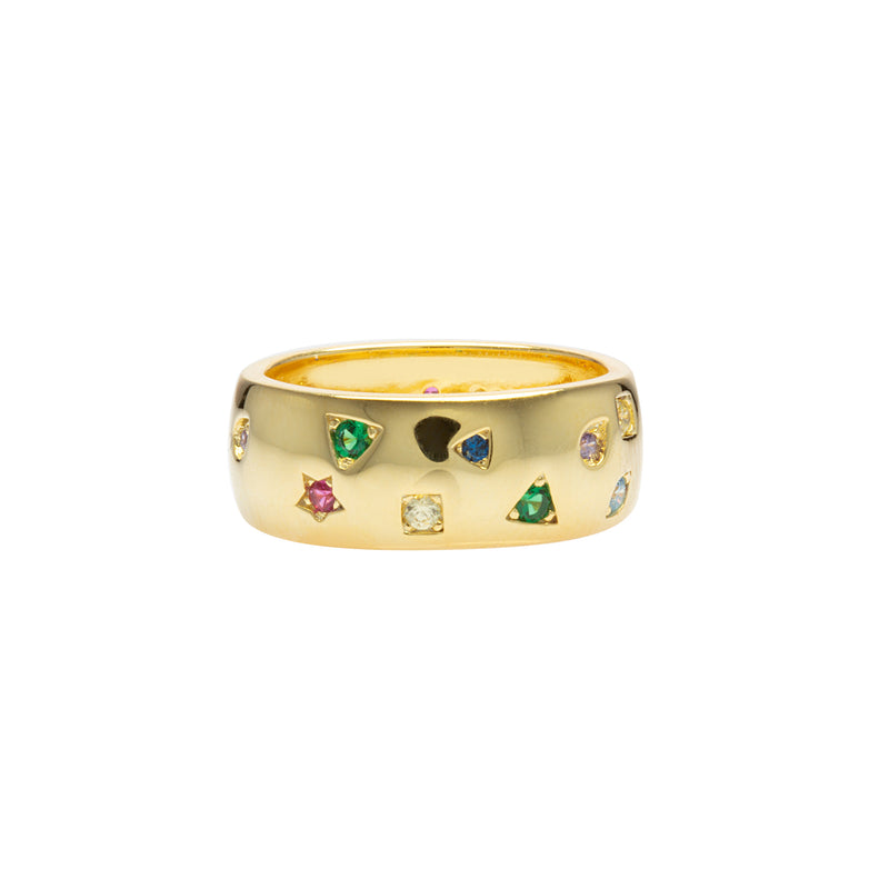 Bandring Starlight | 925 Silber | Gold Ring | Statement Ring