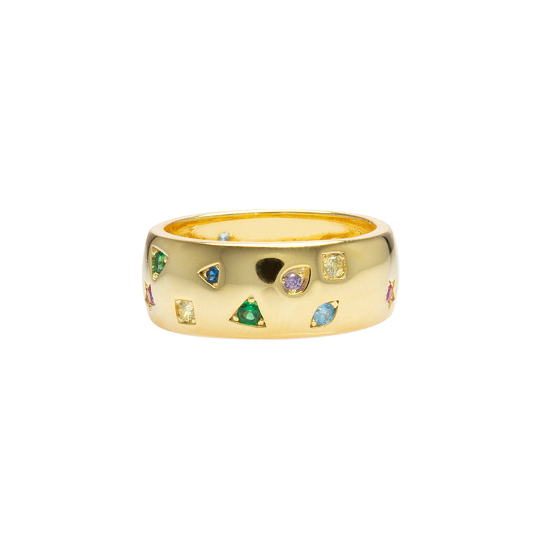 Bandring Starlight | 925 Silber | Gold Ring | Statement Ring