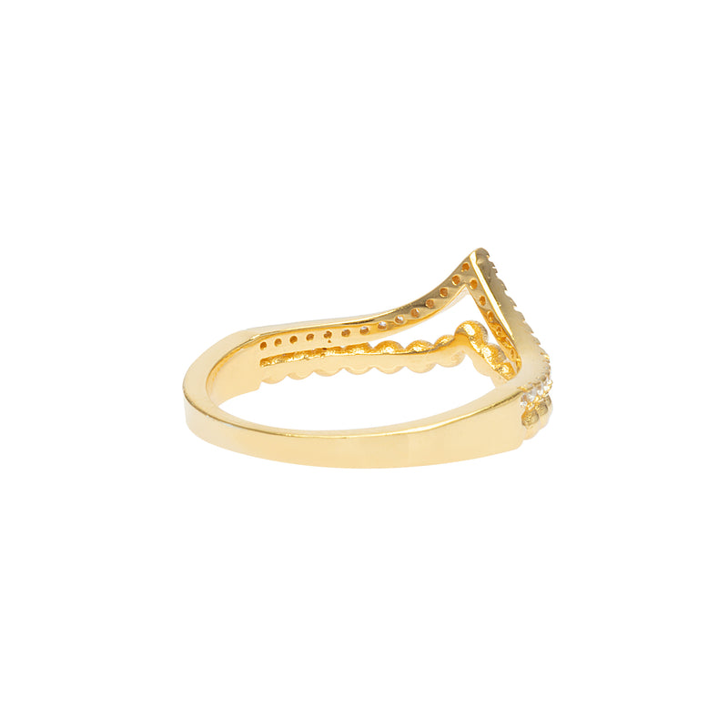 Chevron Ring | 925 Silber | Zirkonia | Gold + Silber Ringe