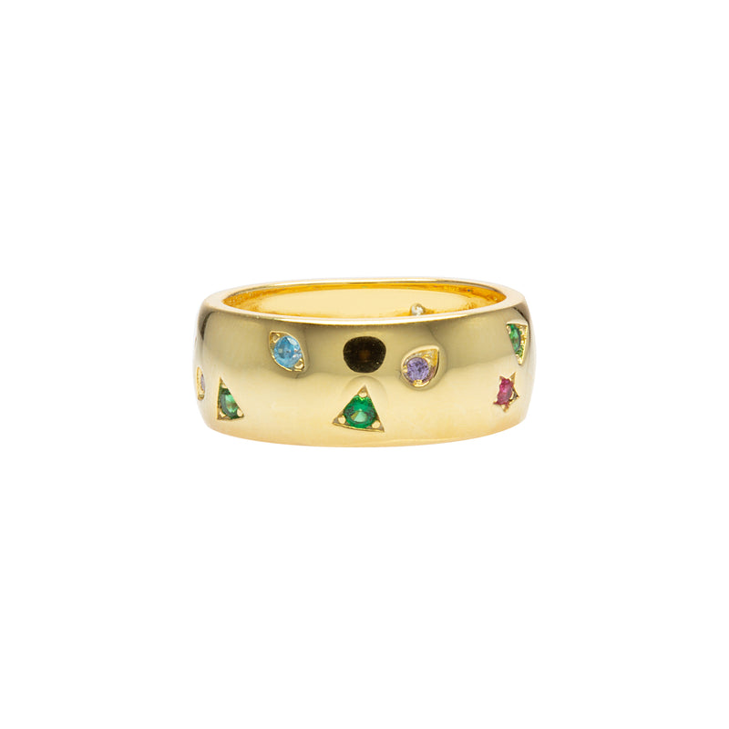 Bandring Starlight | 925 Silber | Gold Ring | Statement Ring