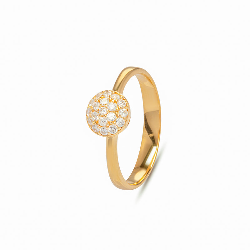 Gold Ring mit Zirkonia Steinen 