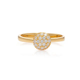 Vergoldeter Zirkonia Ring 925 Silber – funkelnder Statement Ring „Sparkle“