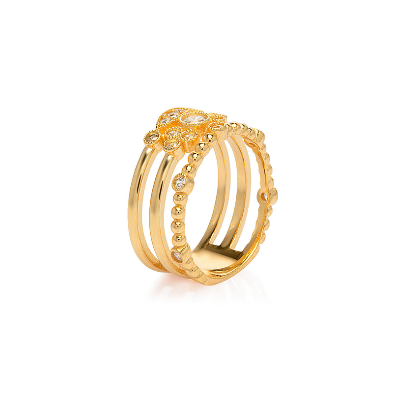 Stacking Ring 3 in 1 Gold
