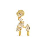 Gold Ohrring mit Zirkonia Steinen