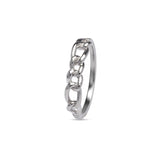 Siber Ring, Panzerkette Optik, 925 Silber