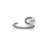 Eleganter Earcuff Silber Perle Zirkonia