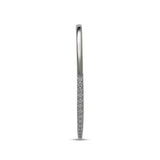 Funkelnde Statement Creolen mit Steinen Damen Sterling Silber VorderAnsicht silber