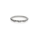 Kügelchen Ring schlicht aus 925 Silber – Zirkonia Ring mit feiner Kugelstruktur