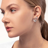 Romantische Herz Ohrringe Silber