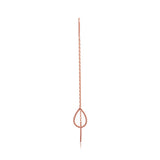 Rosegold Ohrringe mit Kette und Anhänger in Tropfenform