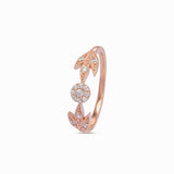 Seitliche Ansicht Ornament Ring 925 Sterling Silber Rosegold