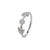 Seitliche Ansicht Ornament Ring 925 Sterling Silber – strukturierter Ring