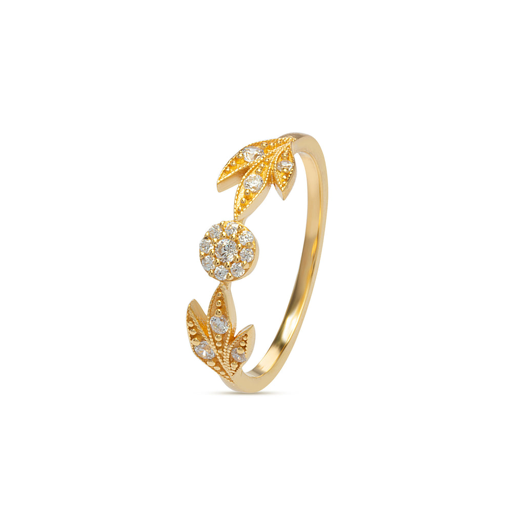 Seitliche Ansicht Ornament Ring 925 Sterling Silber – strukturierter Ring
