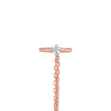 Silber Earcuff mit Kette moderner Ohrschmuck Roségold