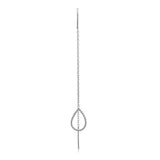 Silber Ohrringe mit Kette und Anhänger in Tropfenform