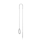 Silber Ohrringe mit Kette und Anhänger in Tropfenform