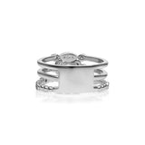 Tripple Ring 925 Silber Hinteransicht