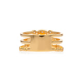 Tripple Ring 925 vergoldet Hinteransicht