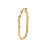 Twisted Creolen vergoldet 925 Silber Damen oval