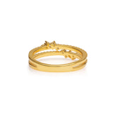 Zarter Stacking Ring aus 925 Silber – minimalistischer Ring in Gold vergoldet Hinteransicht