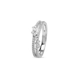 Zarter Stacking Ring aus 925 Silber – minimalistischer Ring in Silber seitlich