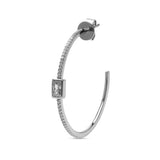 Zirkonia Creolen 925 Silber Damen Ohrringe