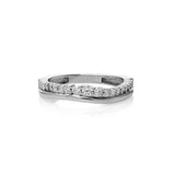 Zirkonia Ring rhodiniert 925 Silber – moderner Wave Ring mit Zirkonia
