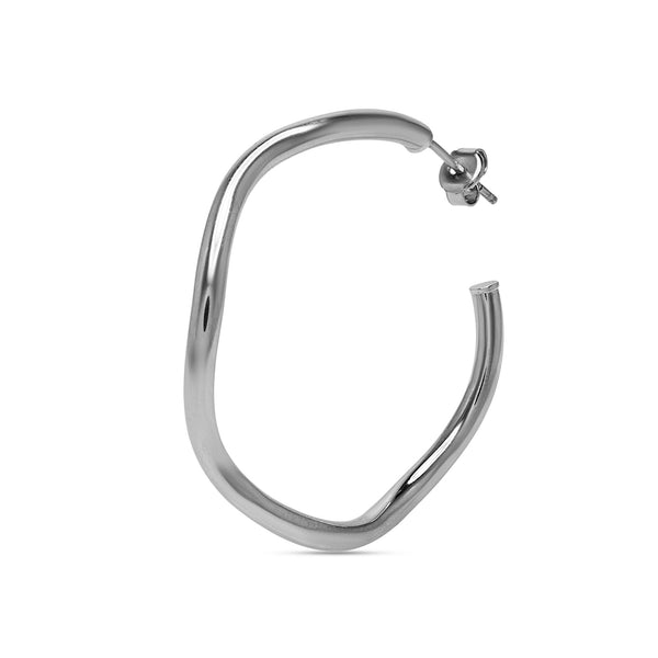 Silber Creolen mit stivoller bewegung