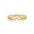 V Shape Ring 925 Silber – Zirkonia Ring mit spitzer Form vergoldet